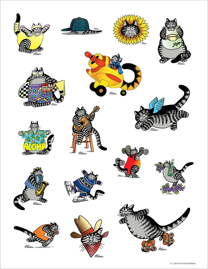 Pomegranate CatStickers klistermærkebog katte 150 stk
