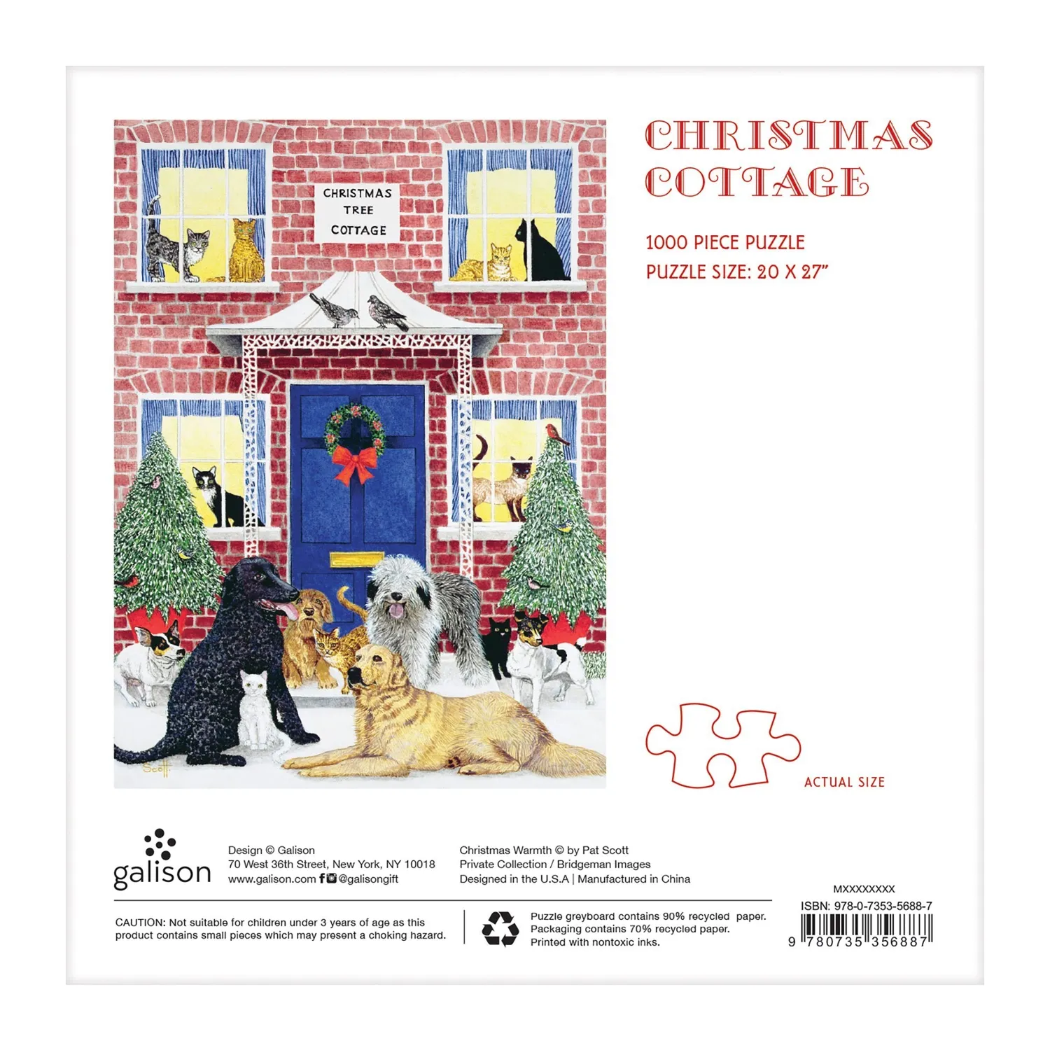 Galison Christmas Cottage 1000 brikker puslespil jul