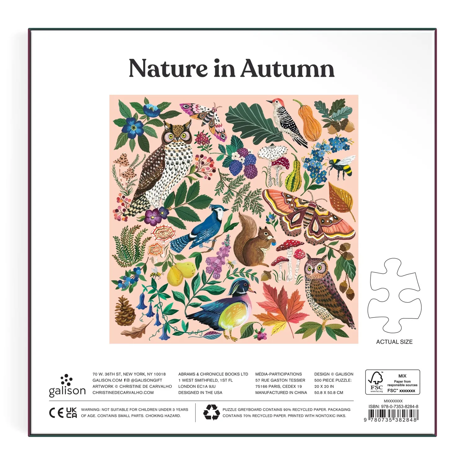 Galison Nature in Autumn puslespil 500 brikker efterår