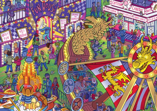 Buffalo Games Highlights Hidden Pictures puslespil 300 store brikker tivoli