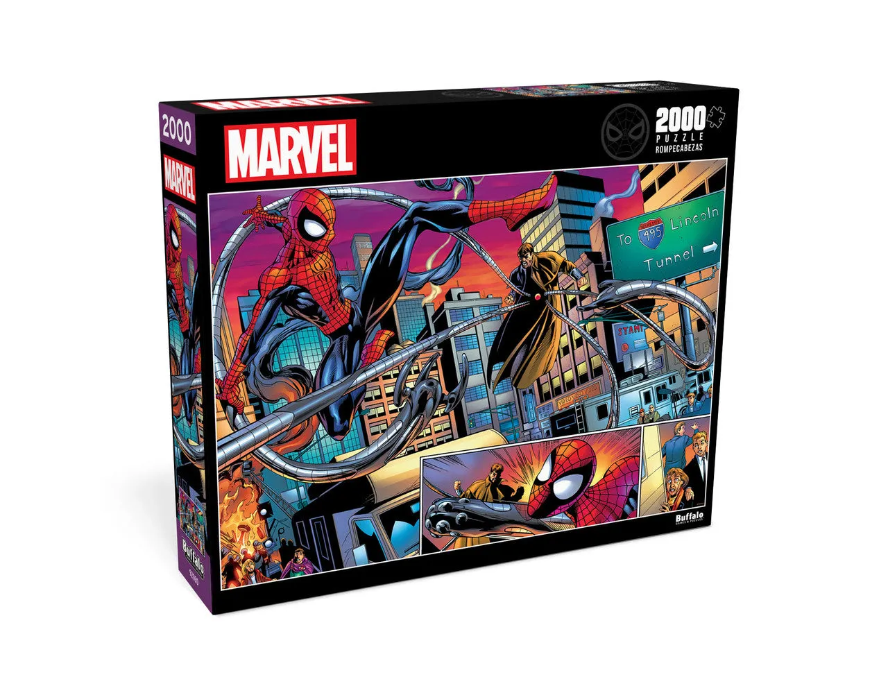 Buffalo Games Marvel Spider-Man vs Doctor Octopus puslespil 2000 brikker tegneserie