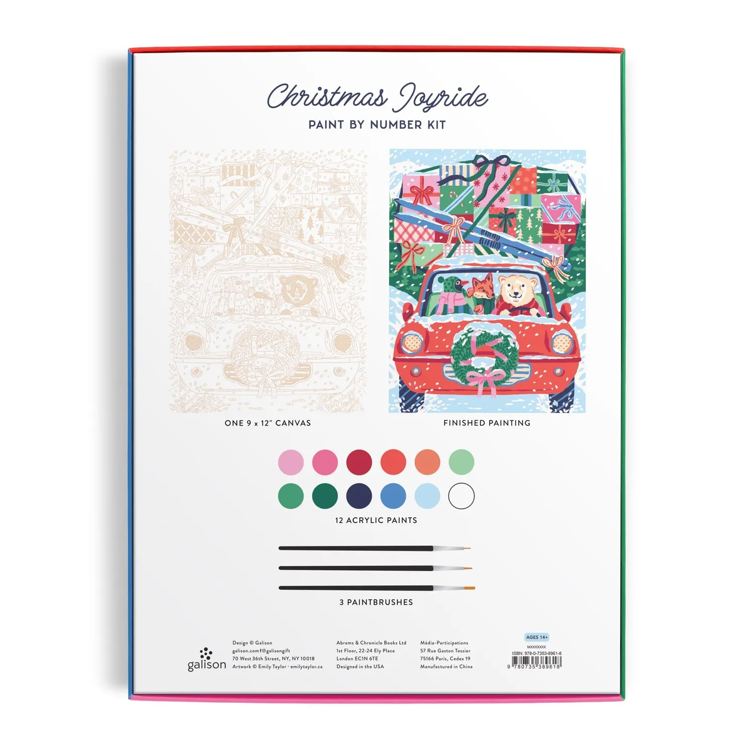 Good Puzzle Co. Christmas Joyride mal efter tal sæt 23x30 cm