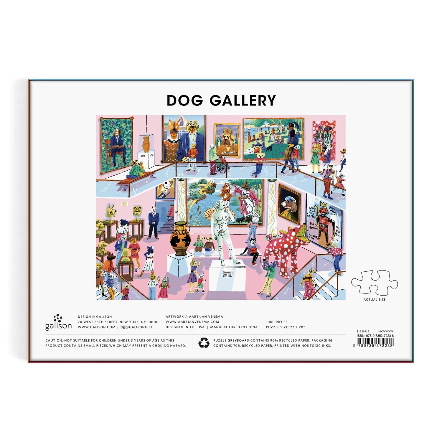 Good Puzzle Co. Dog Gallery puslespil 1000 brikker hunde