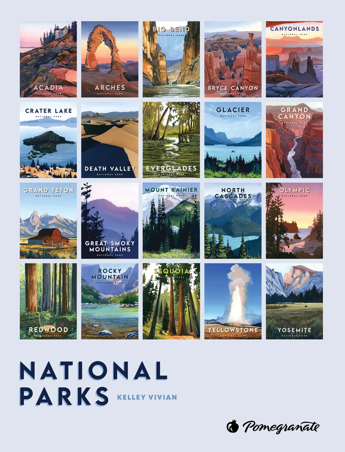 Pomegranate National Parks brevkortæske landskaber