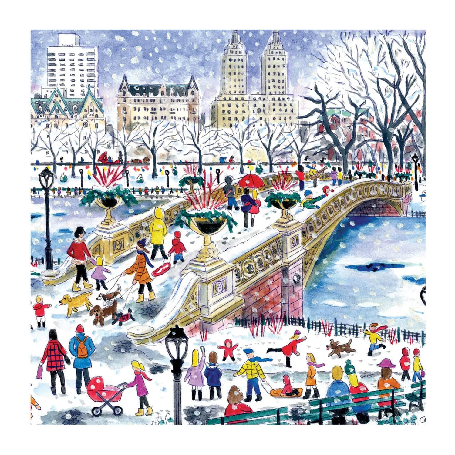 Galison Michael Storrings Bow Bridge puslespil 500 brikker jul