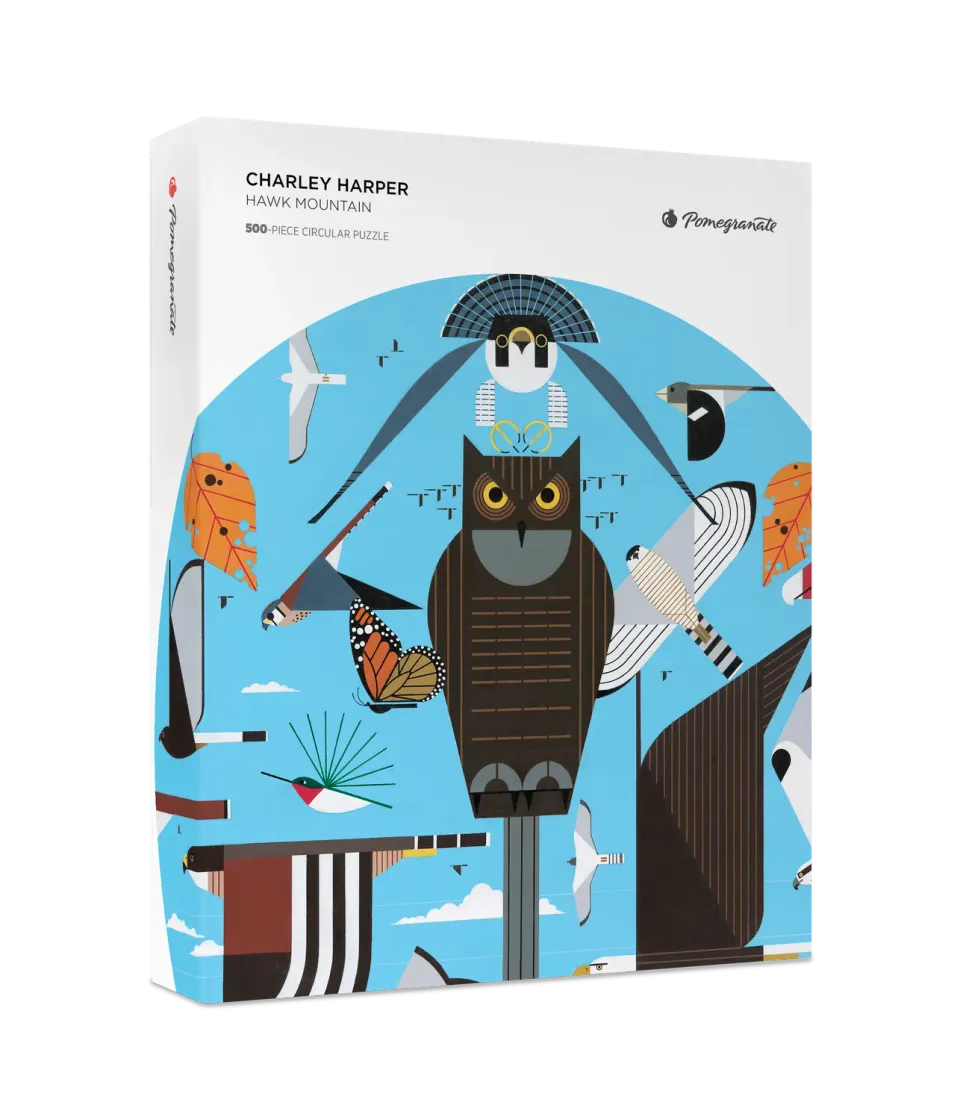 Pomegranate Charley Harper Hawk Mountain puslespil 500 rund