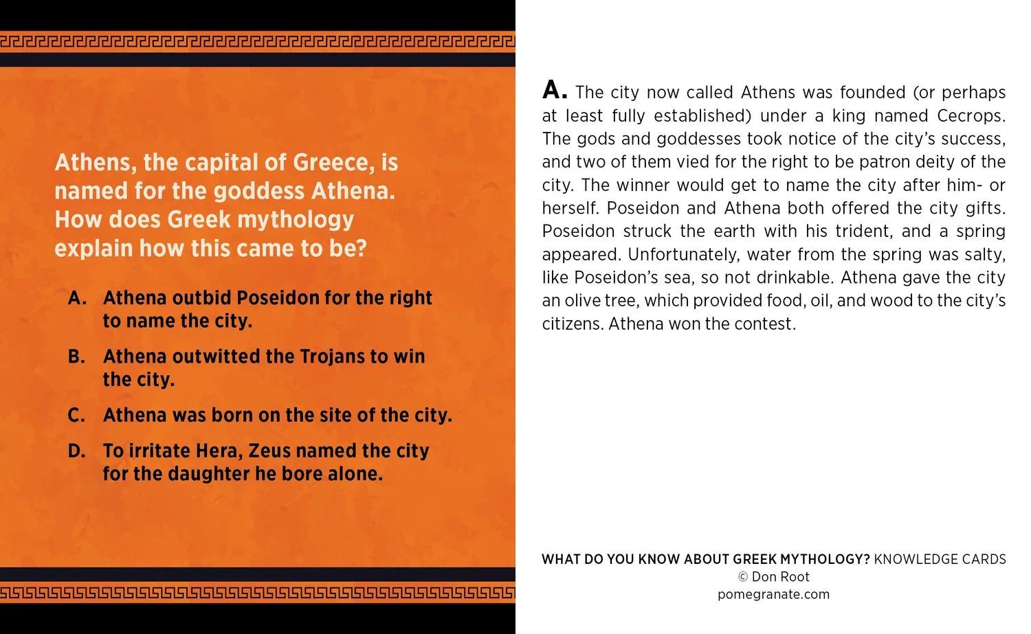 Pomegranate Greek Mythology knowledge cards 48 stk læring