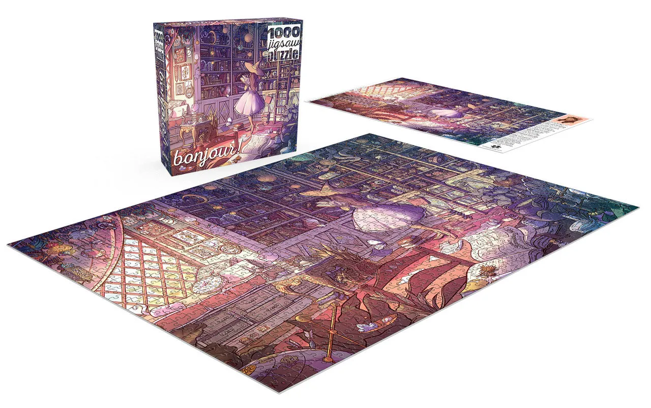Buffalo Games Bonjour Witch's Library puslespil 1000 brikker heks