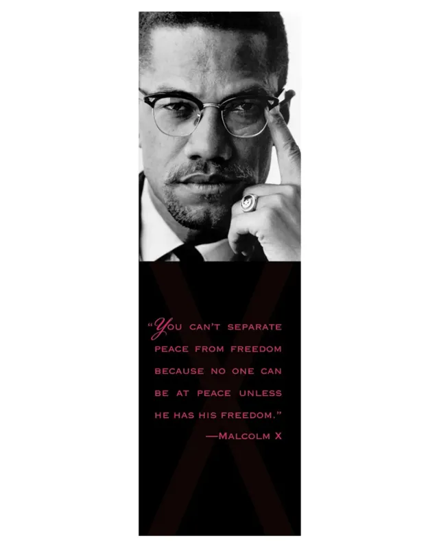 Pomegranate Malcolm X bogmærke citat historie enkelt
