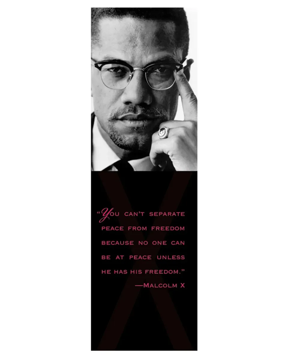 Pomegranate Malcolm X bogmærke citat historie enkelt