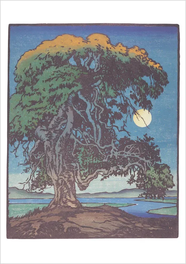 Pomegranate William S. Rice The Landmark Oak brevkort 1917