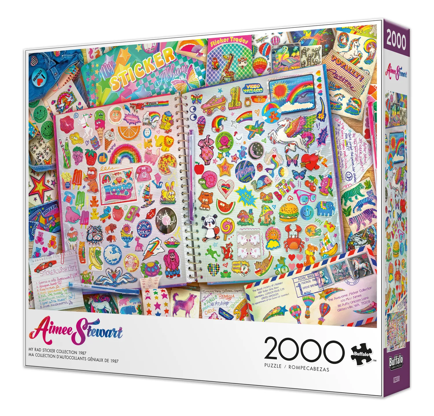 Buffalo Games Aimee Stewart My Rad Sticker Collection puslespil 2000 brikker retro
