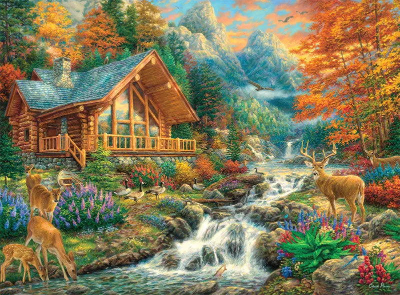 Buffalo Games Chuck Pinson Alpine Serenity puslespil 1000 brikker