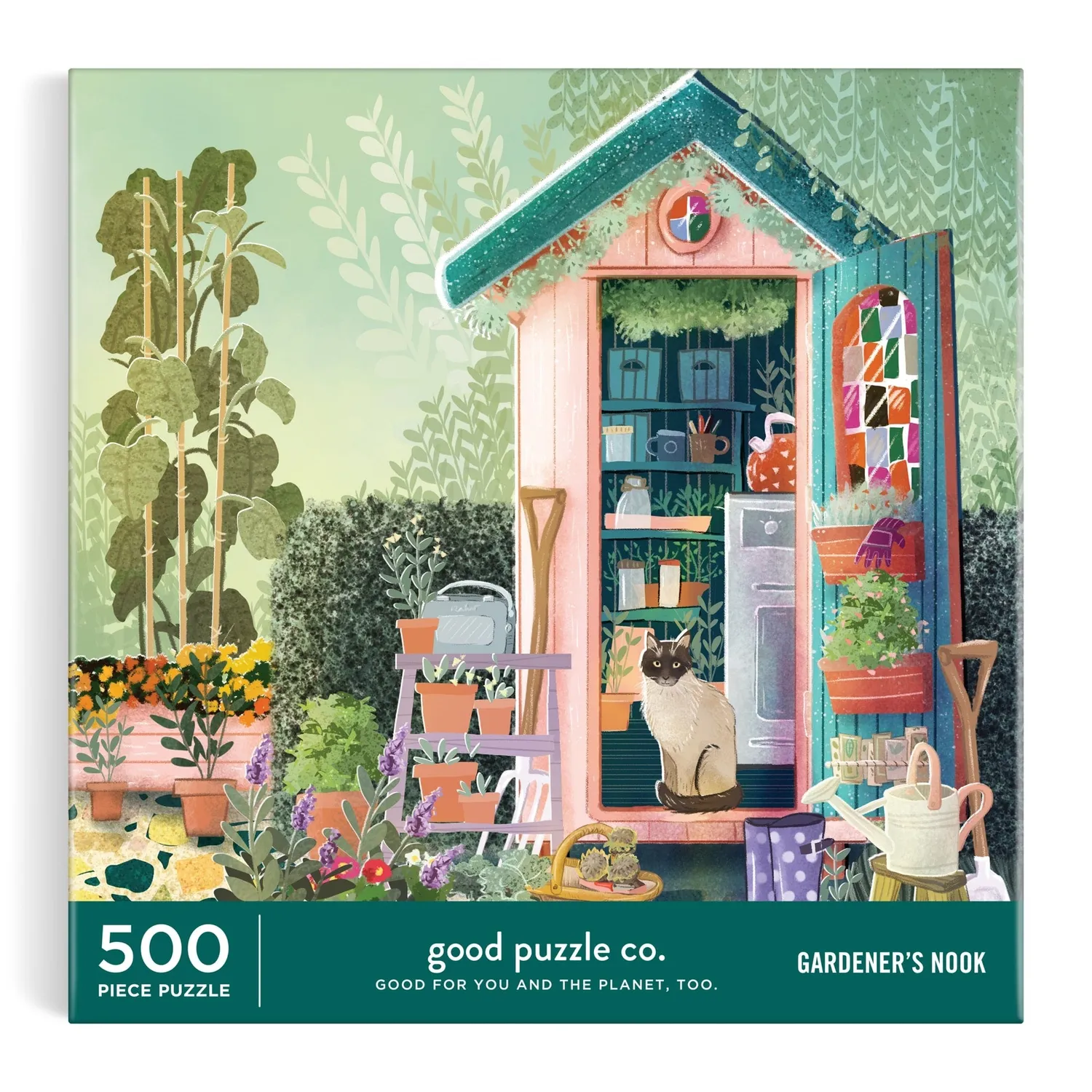 Good Puzzle Co. Gardener's Nook puslespil 500 brikker havemotiv