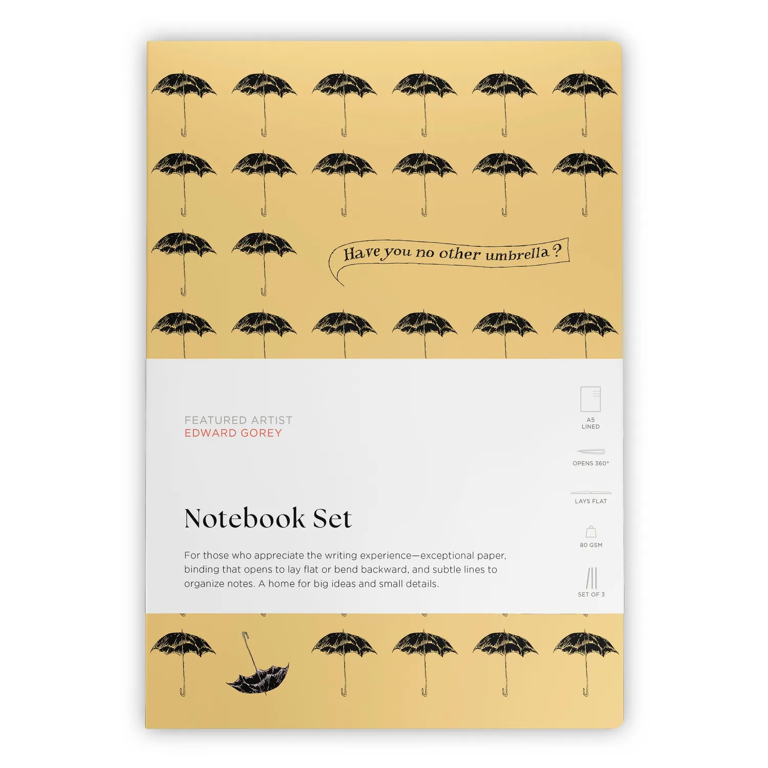 Pomegranate Gorey Notebook Set notesbøger humor