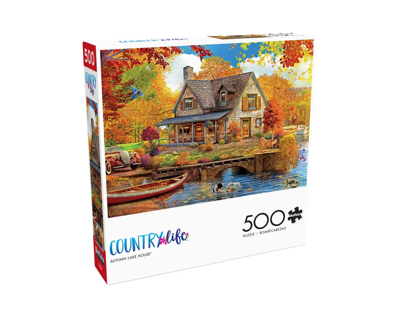 Country Life Autumn Lake House puslespil 500 brikker