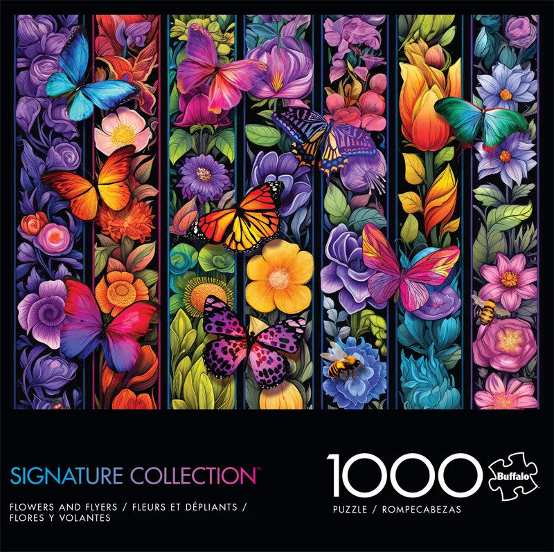 Buffalo Games Signature Flowers and Flyers puslespil 1000 brikker