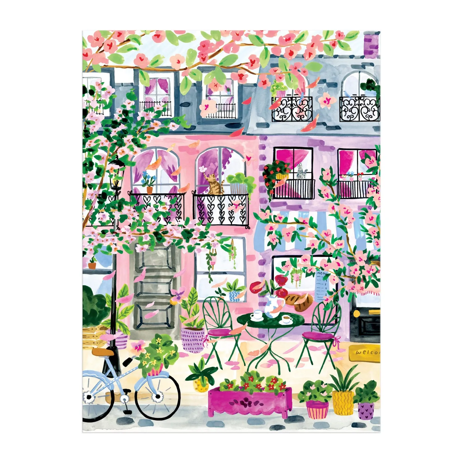 Good Puzzle Co. Cherry Lane Blossoms puslespil 1000 brikker forår