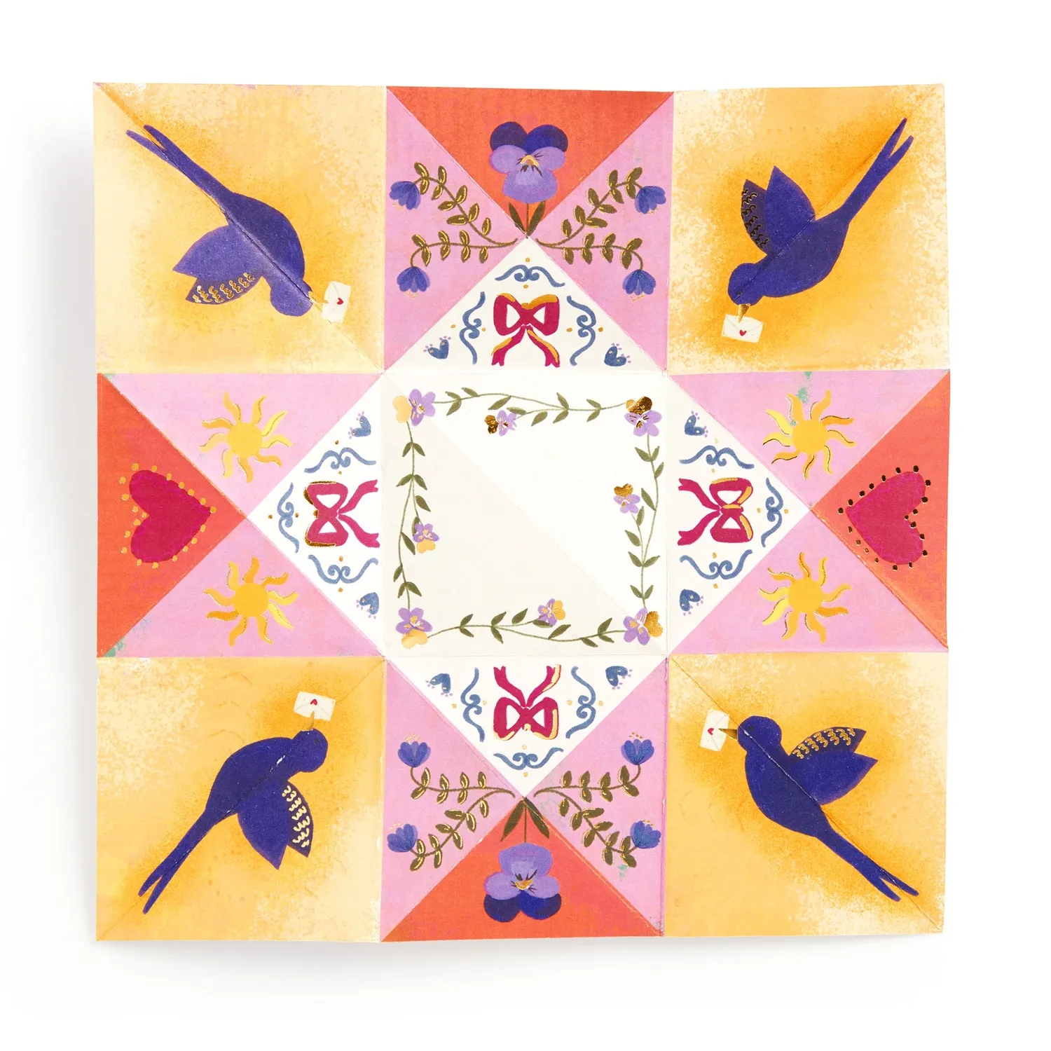Galison Joy Laforme Charm minikort 12 stk pansy