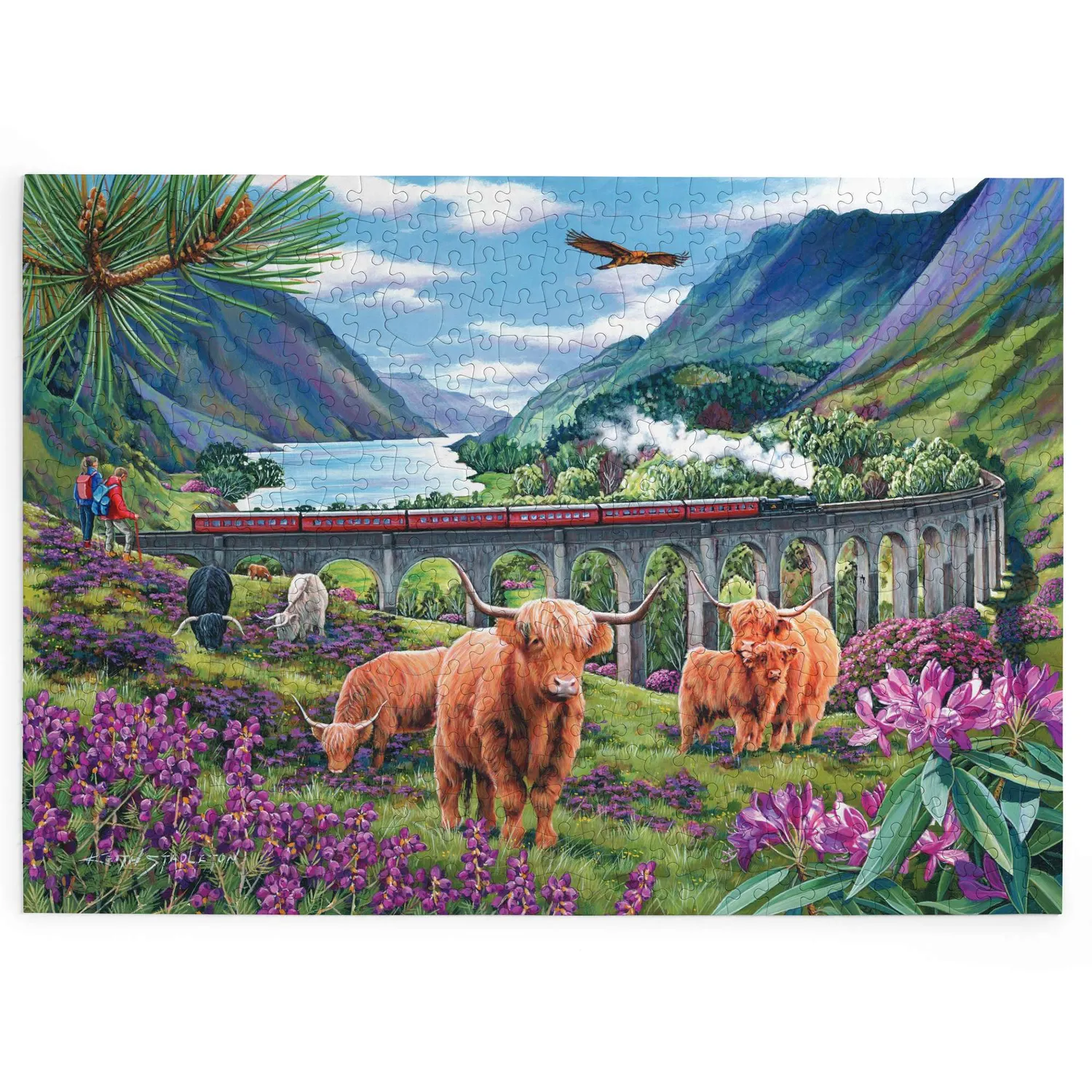 House of Puzzle BIG Glenfinnan Ladies puslespil 500 brikker XXL