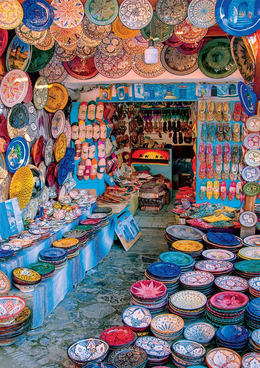Buffalo Games Miguel Angel Chefchaouen Morocco puslespil 500 brikker farverig