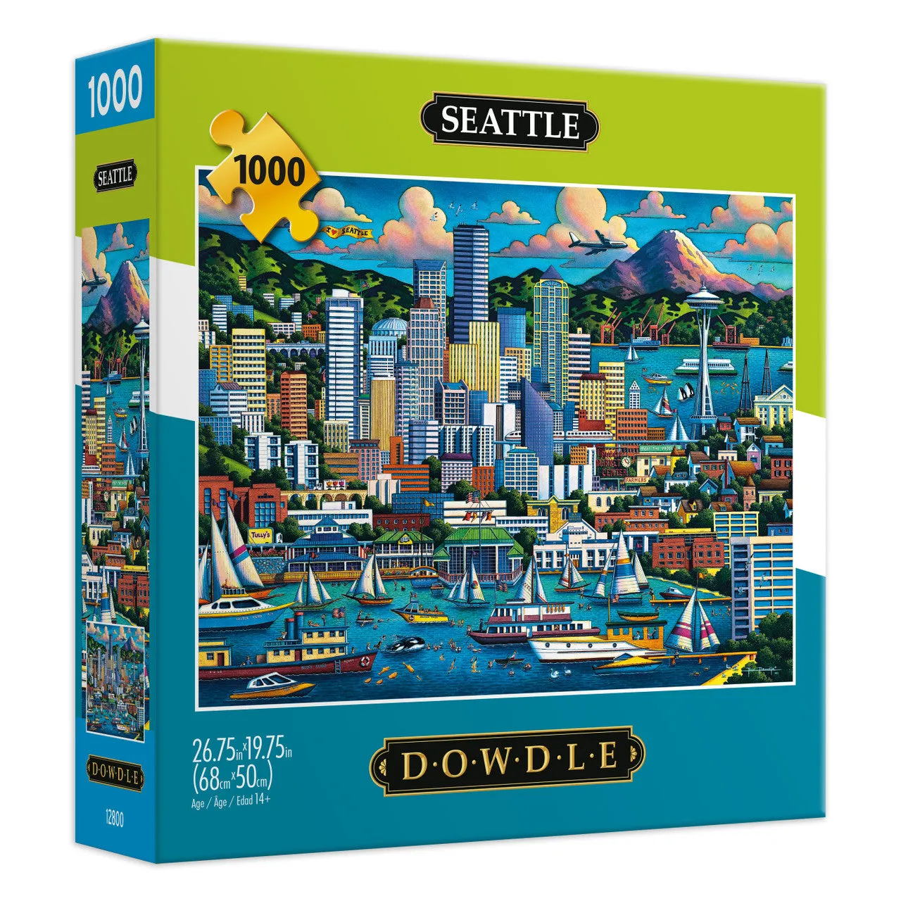 Buffalo Games Eric Dowdle Seattle puslespil 1000 brikker bymotiv