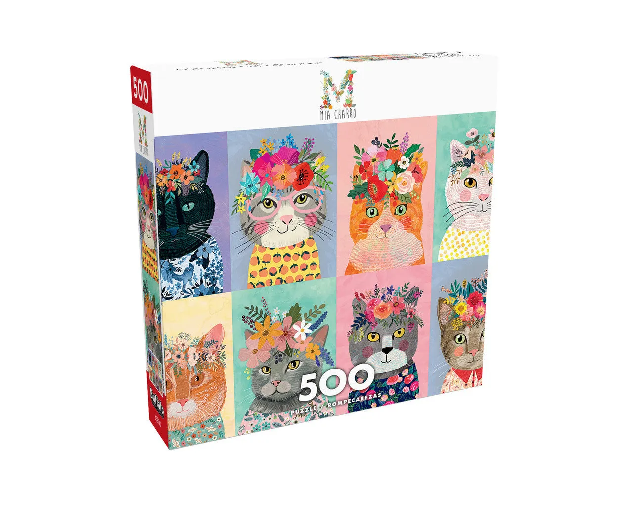 Buffalo Games Mia Charro Cat Crowns puslespil 500 brikker