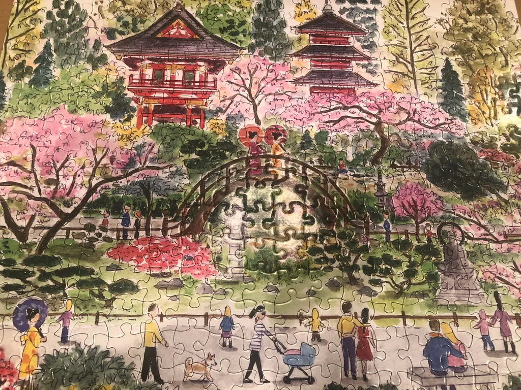 Galison Storrings Japanese Tea Garden puslespil 300 brikker have