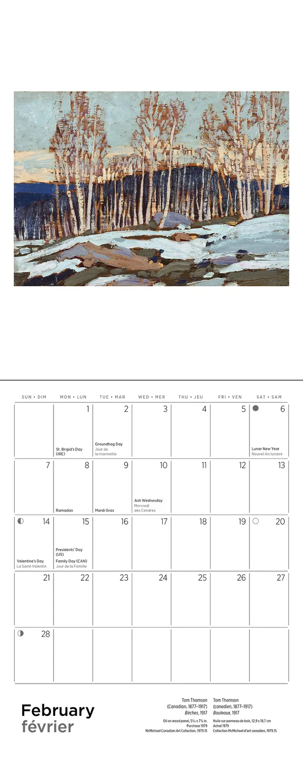 Pomegranate Group of Seven 2027 minikalender canadisk kunst