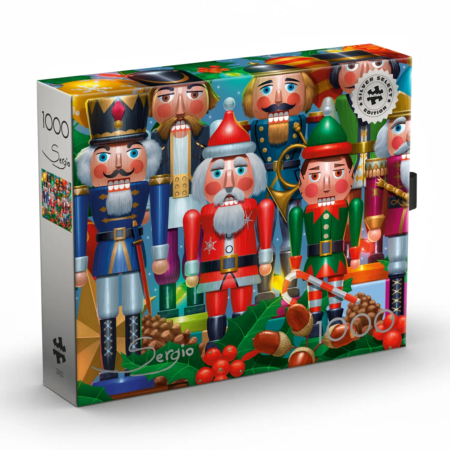 Buffalo Games Silver Select Nutcrackers for Christmas puslespil 1000 brikker