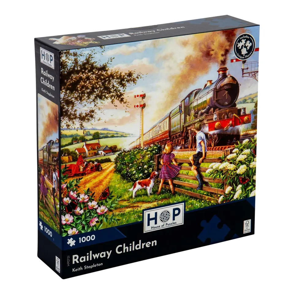 House of Puzzle Railway Children puslespil 1000 brikker tog