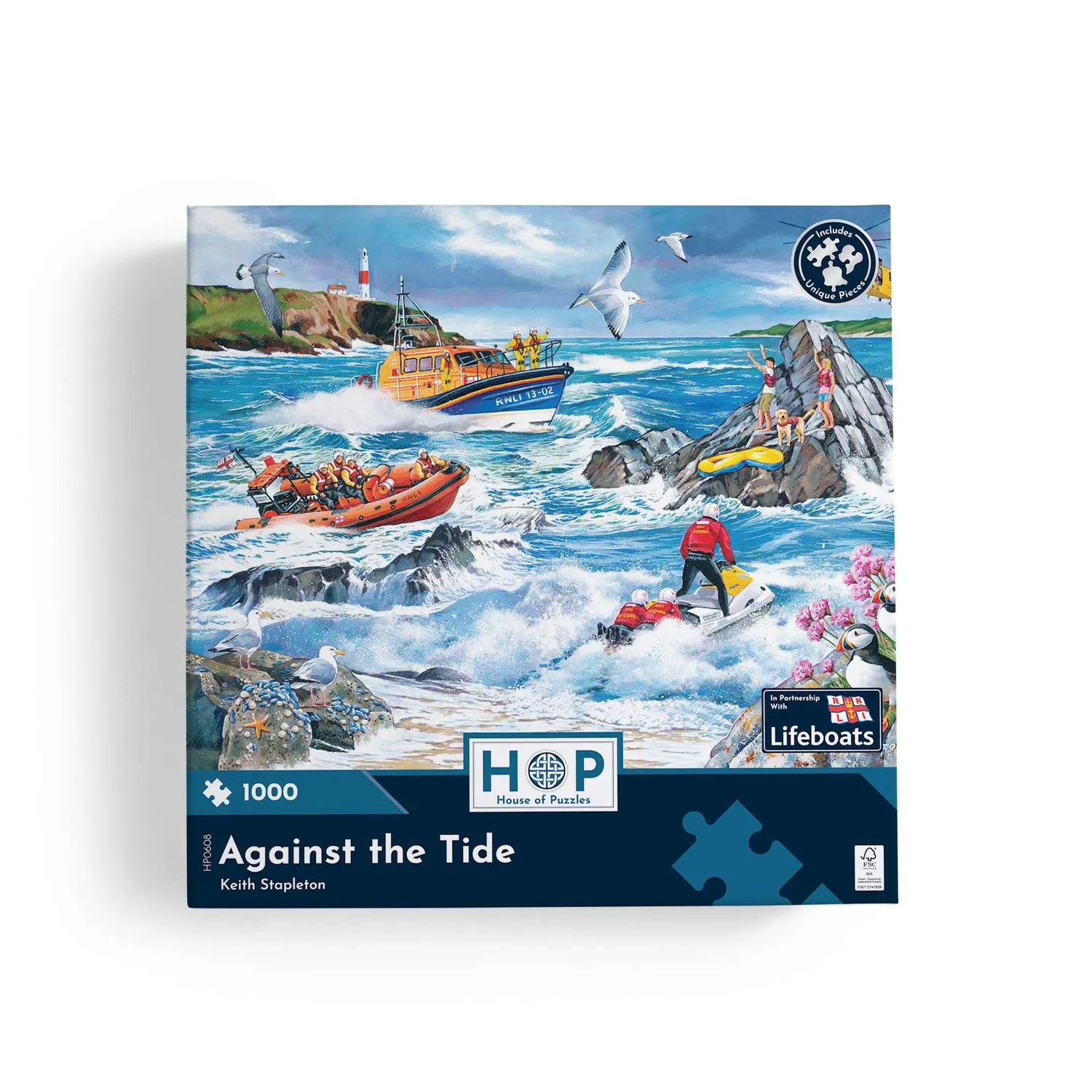 House of Puzzles Against The Tide puslespil 1000 brikker kyst