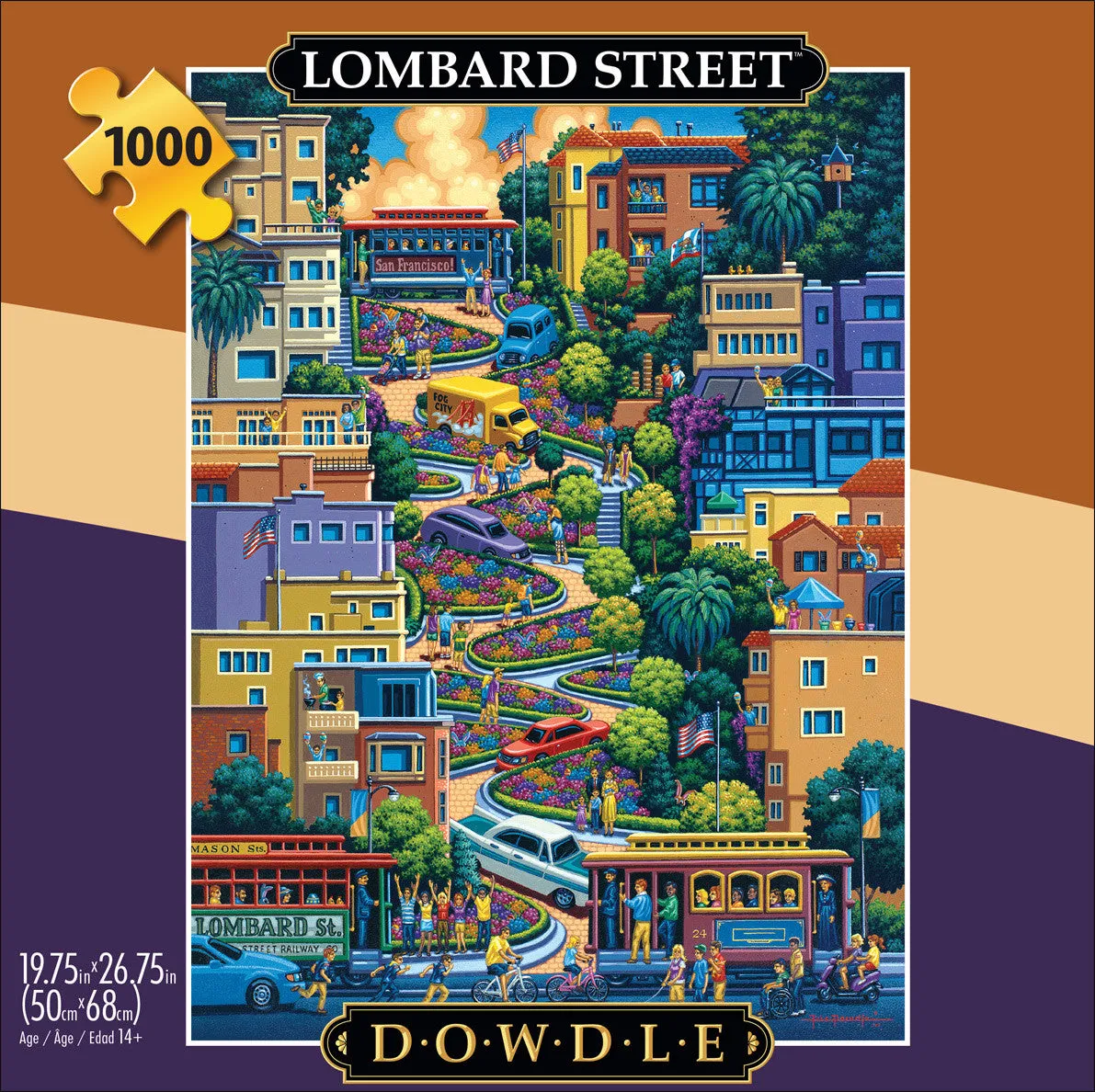 Buffalo Games Eric Dowdle Lombard Street puslespil 1000 brikker by