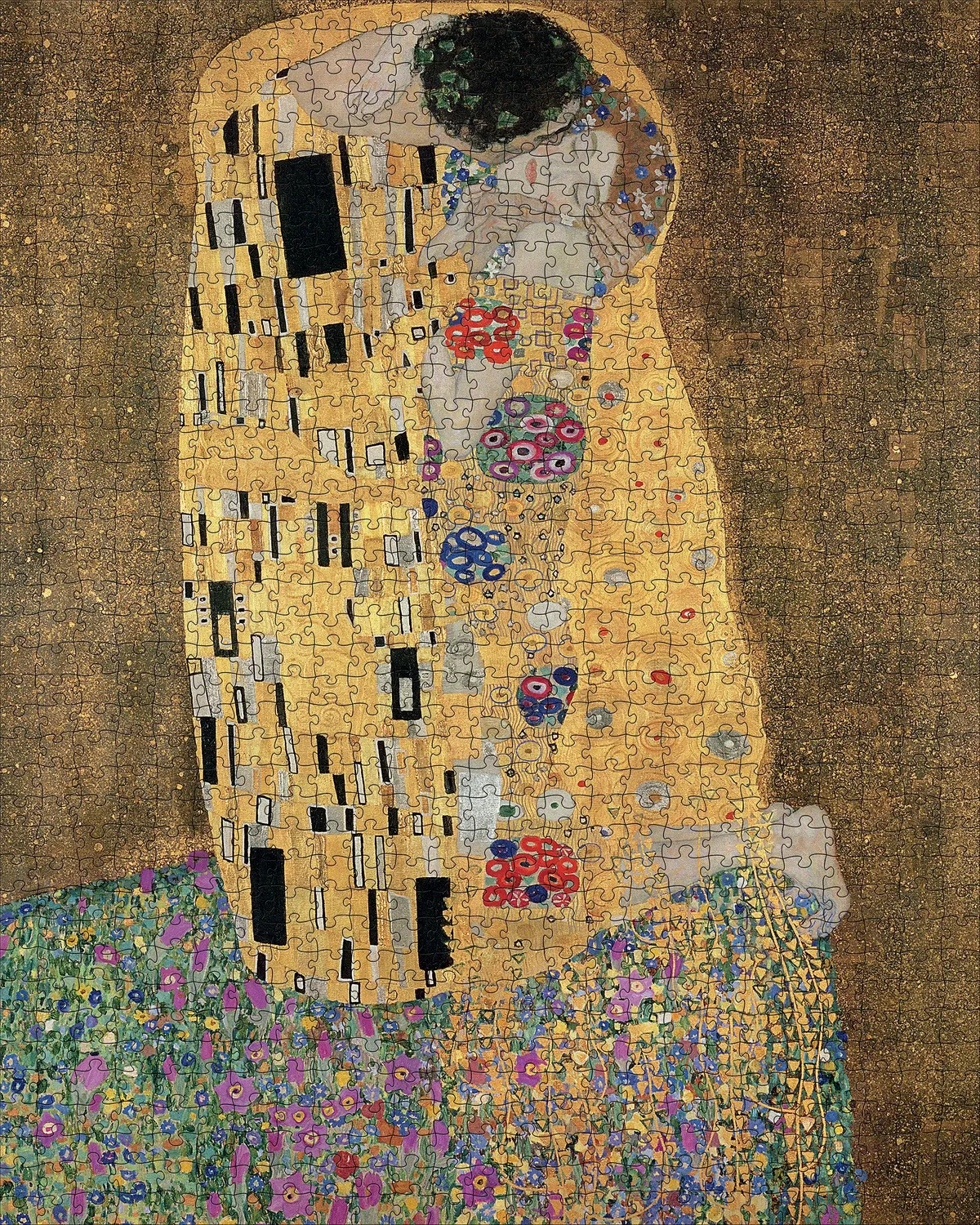 Pomegranate Klimt The Kiss puslespil 1000 brikker guldmotiv