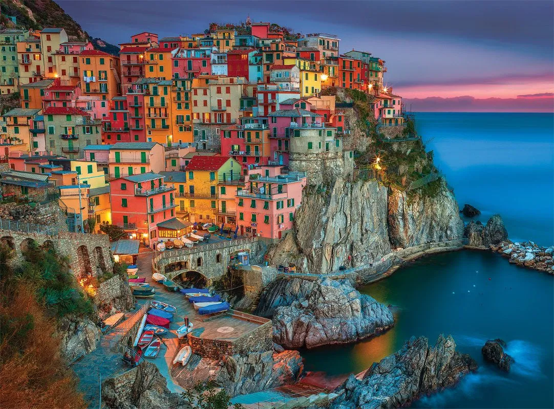 Buffalo Games Signature Collection Cinque Terre Italy puslespil 1000 brikker nat