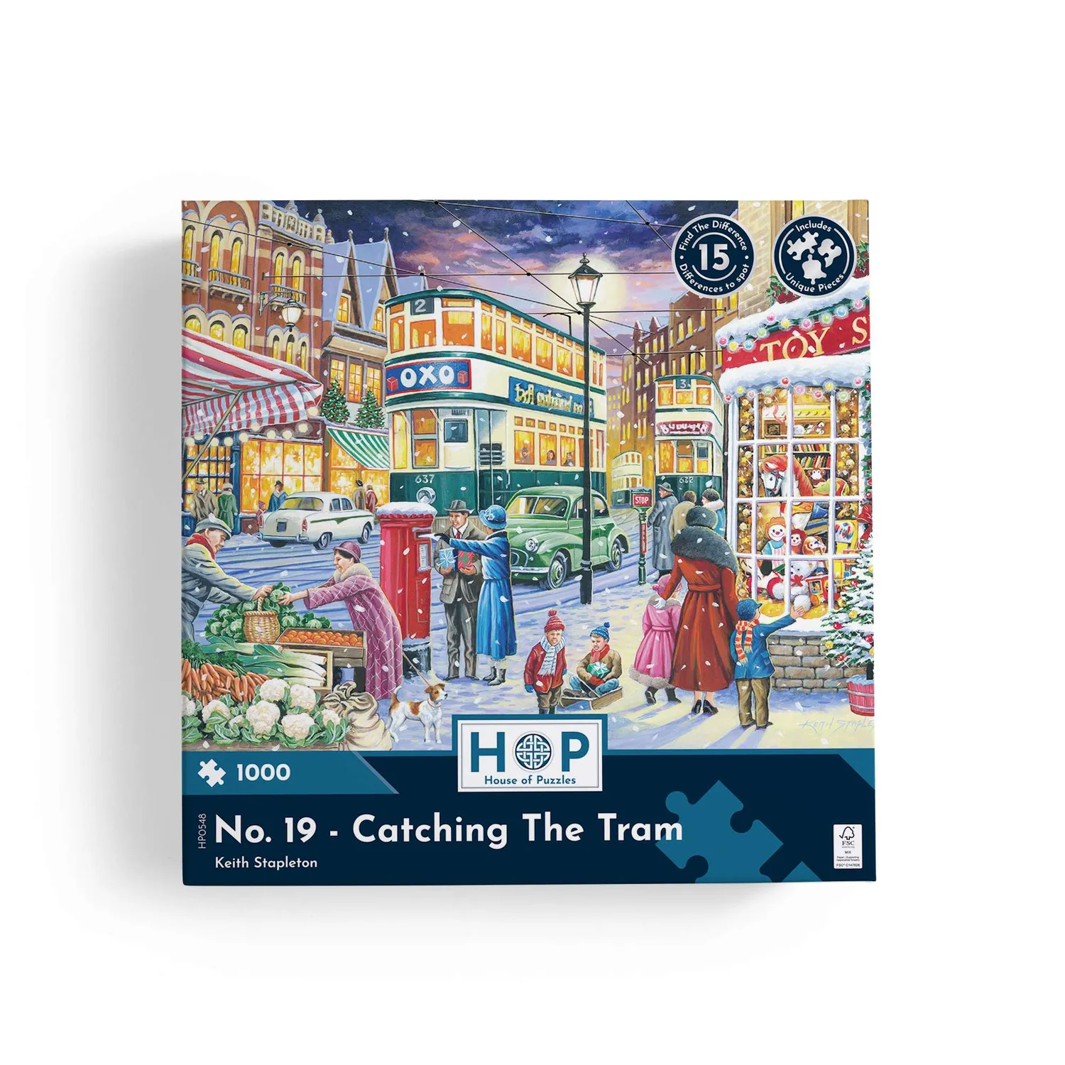 House of Puzzle No.19 Catching The Tram puslespil 1000 find