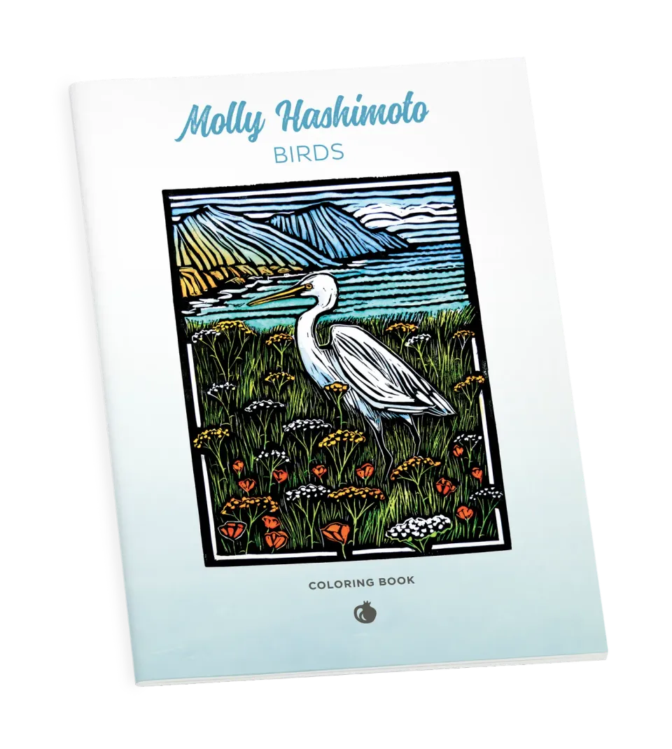 Pomegranate Molly Hashimoto Birds malebog fugle