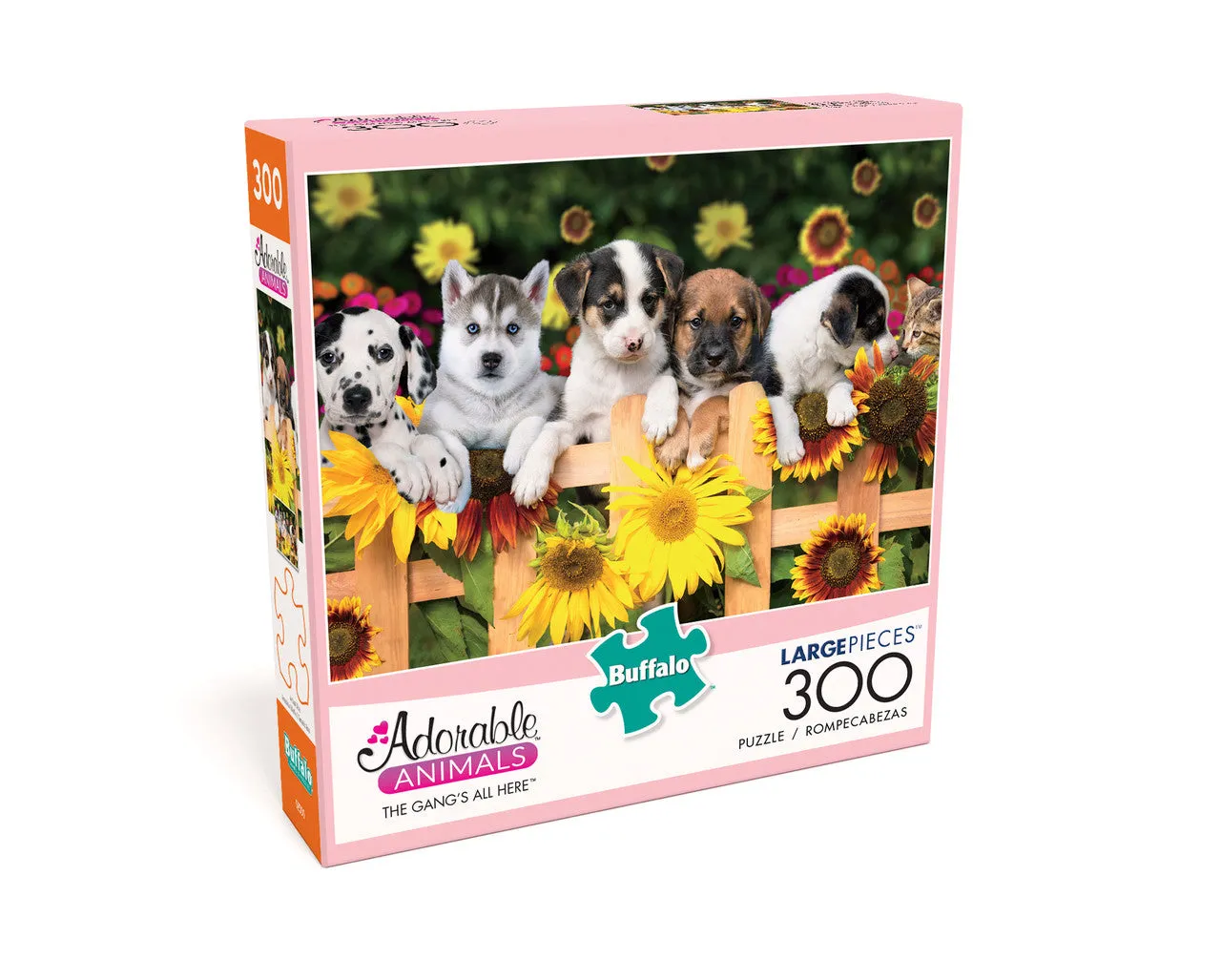 Buffalo Games Adorable Animals The Gang's All Here puslespil 300 store brikker