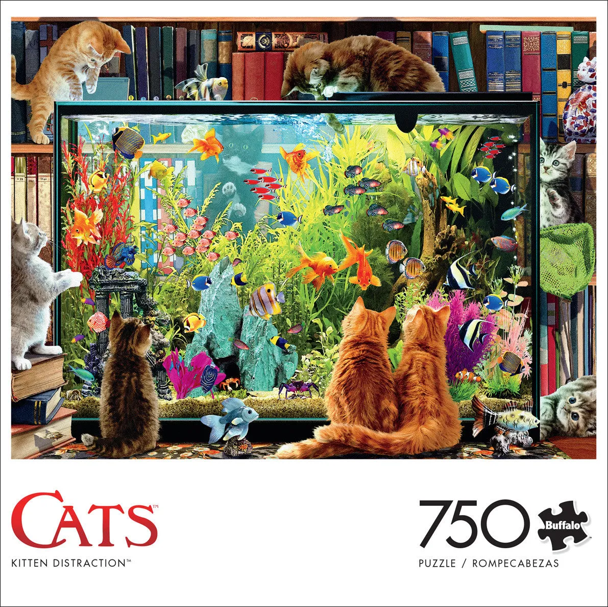 Buffalo Games Cats Kitten Distraction puslespil 750 brikker killinger