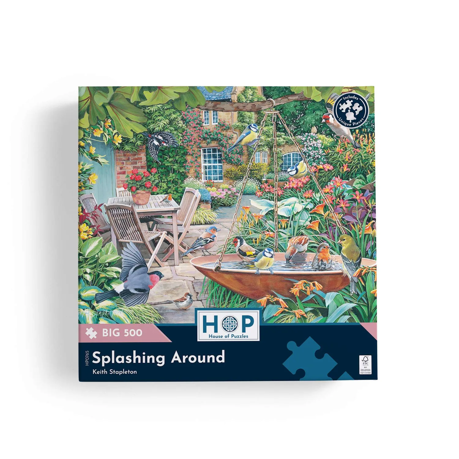House of Puzzles BIG Splashing Around puslespil 500 brikker fugle