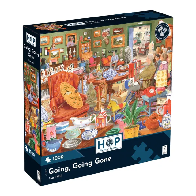 House of Puzzle Going Going Gone puslespil 1000 brikker auktion