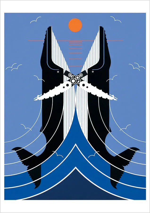 Pomegranate Charley Harper Romance Richter Scale kort dyr