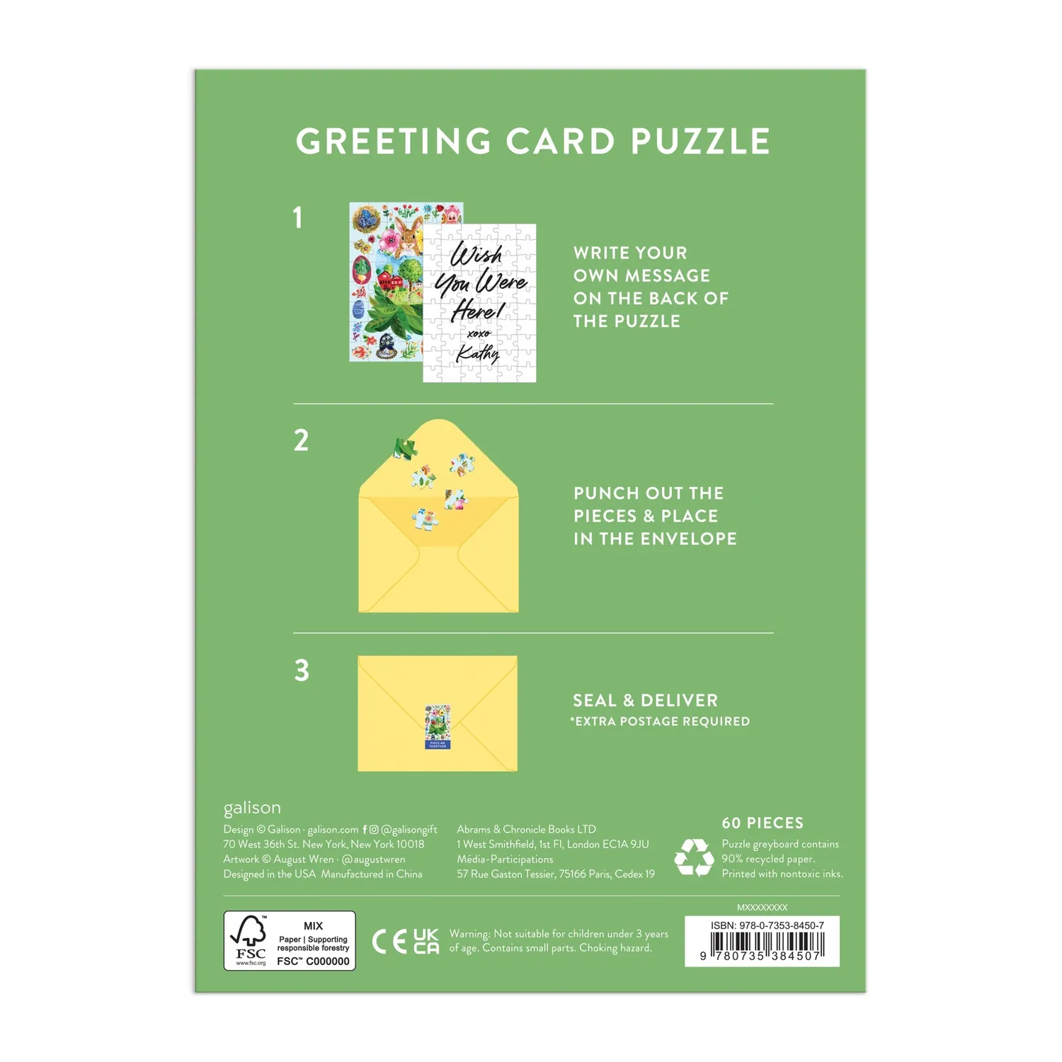 Good Puzzle Co. Artisanal Eggs puslespilskort 60 brikker påske