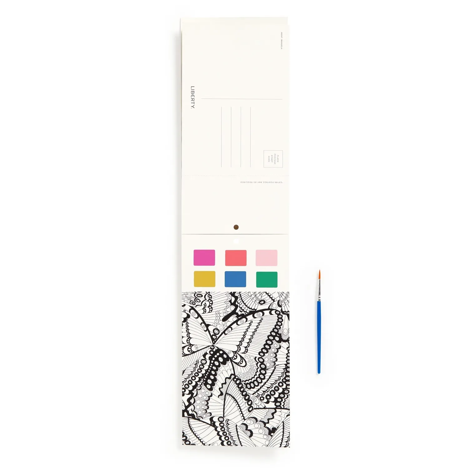 Galison Liberty malesæt 6 kort med blomstermotiv