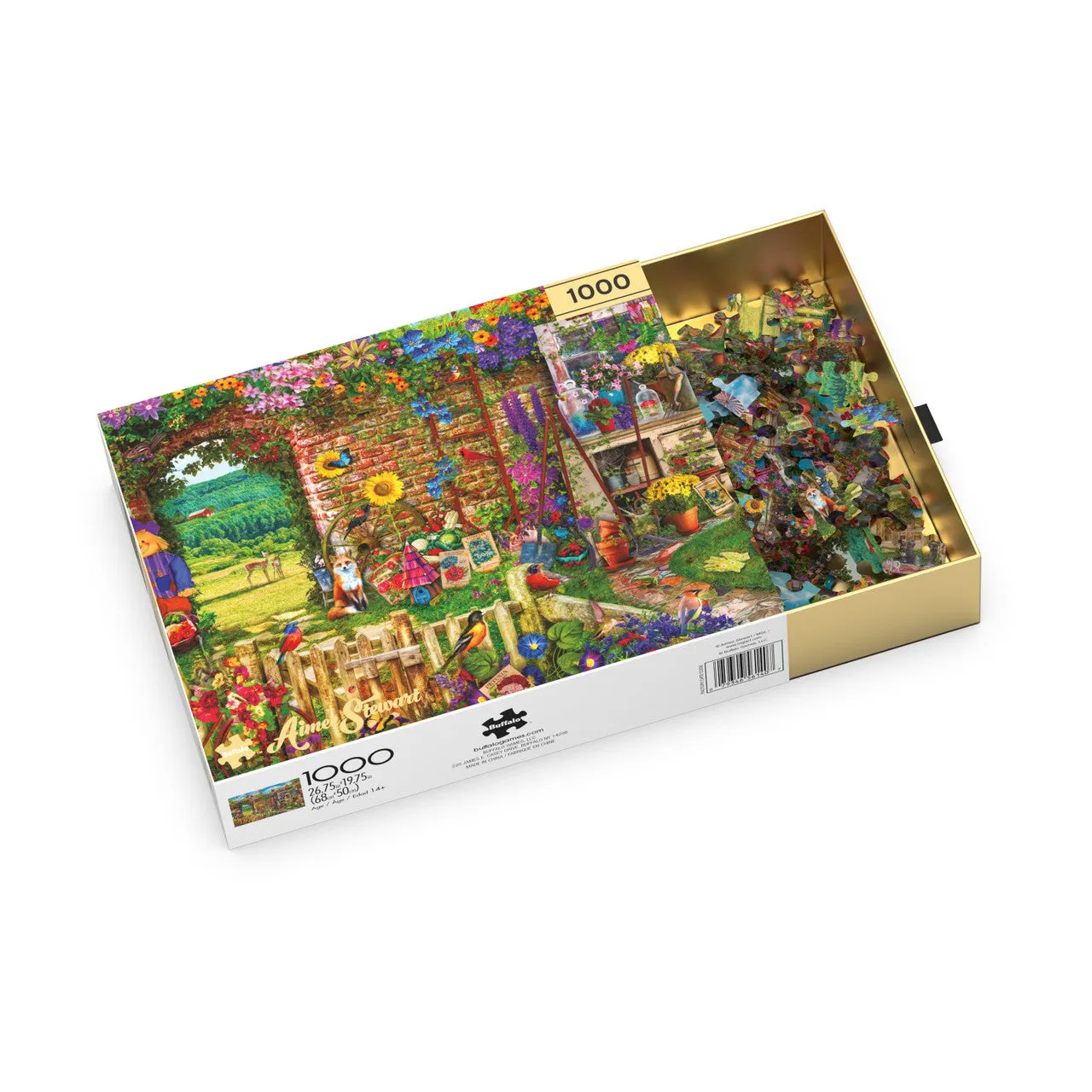 Buffalo Games Buffalo Gold Garden Gate 1000 puslespil havemotiv