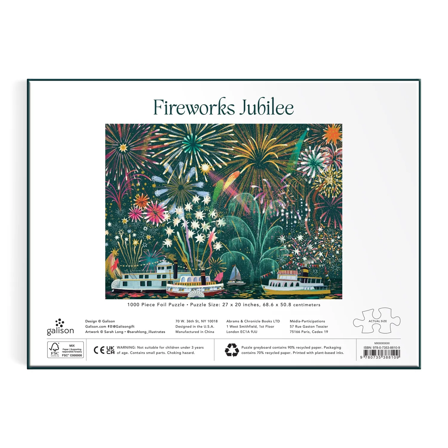 Good Puzzle Co. Fireworks Jubilee puslespil 1000 brikker folie