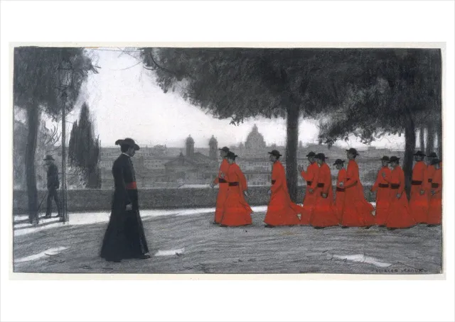 Pomegranate Georges Paul Leroux Red Vicars postkort enkelt