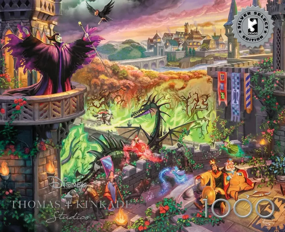 Ceaco Silver Select Maleficent puslespil 1000 brikker Disney skurk