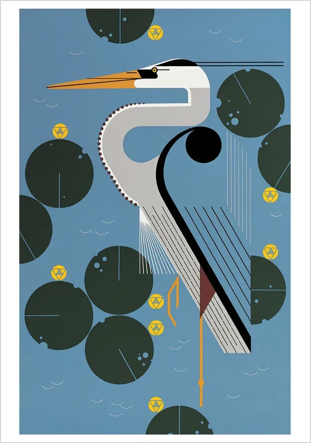 Pomegranate Charley Harper enkeltkort Herondipity hejre