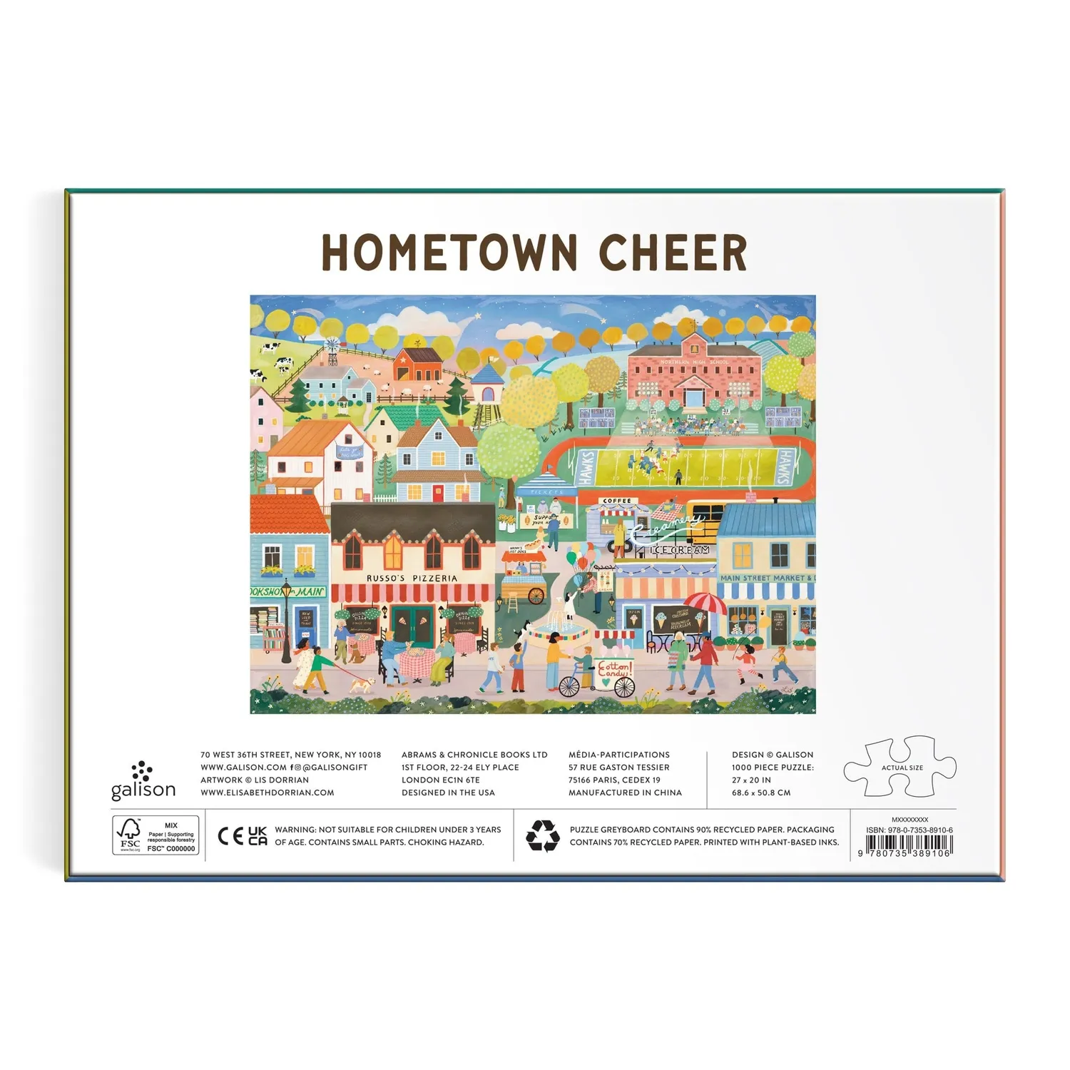 Good Puzzle Co. Elisabeth Dorrian Hometown Cheer puslespil 1000 brikker by
